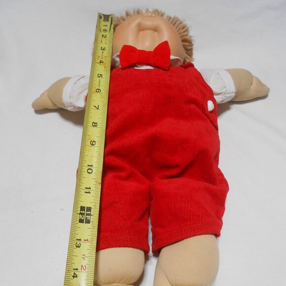 VTG 1984 CABBAGE PATCH KIDS DOLL SIGNED XAVIER ROBERTS 16" SOFT BODY RED OUTFIT - Picture 10 of 13